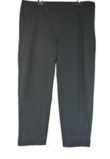 NEW Eileen Fisher Organic Cotton Ankle Slit Pants in Black - size 1X  P3601