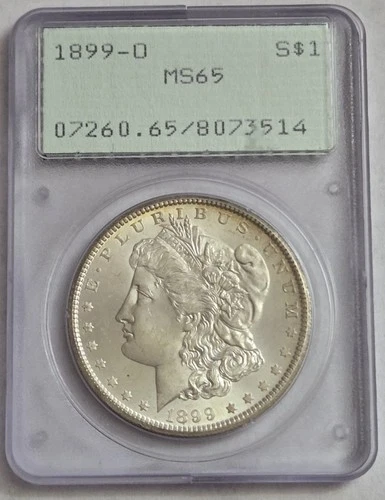 1899-O Morgan Silver dollar PCGS MS65 OGH Rattler