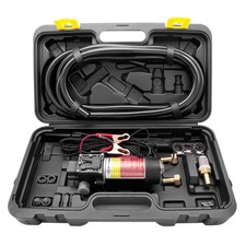 12V Fuel Transfer Pump 80W Gas Diesel 120GPH Portable w/ Case Car Boat