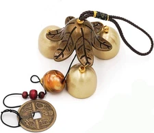 3 Bells Lucky Wind Chimes Feng Shui Wind Bell for Good Luck Home Garden Hanging