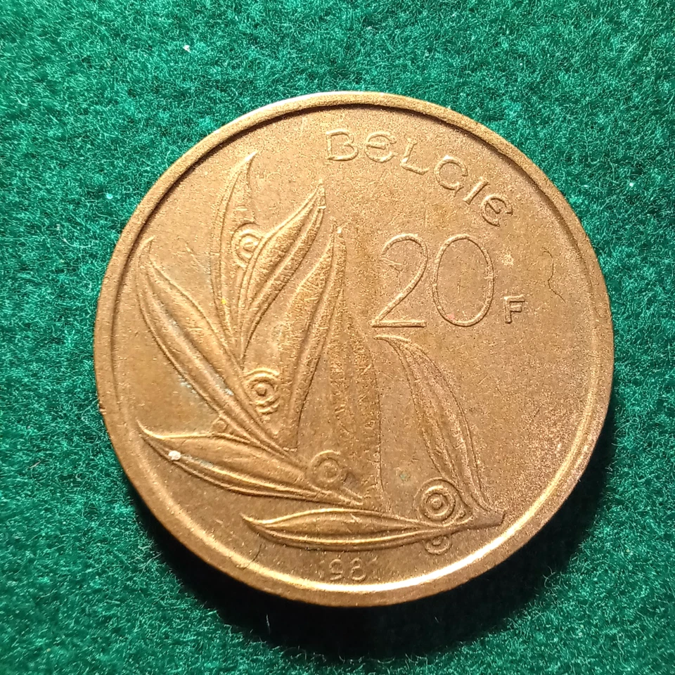 LOTE DE TRABAJO DE 5 X MONEDAS DE FRANCO BELGA PRE-EURO. Foto 4 de 4