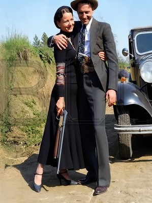Bonnie and Clyde 14 x 11''  Photo Print