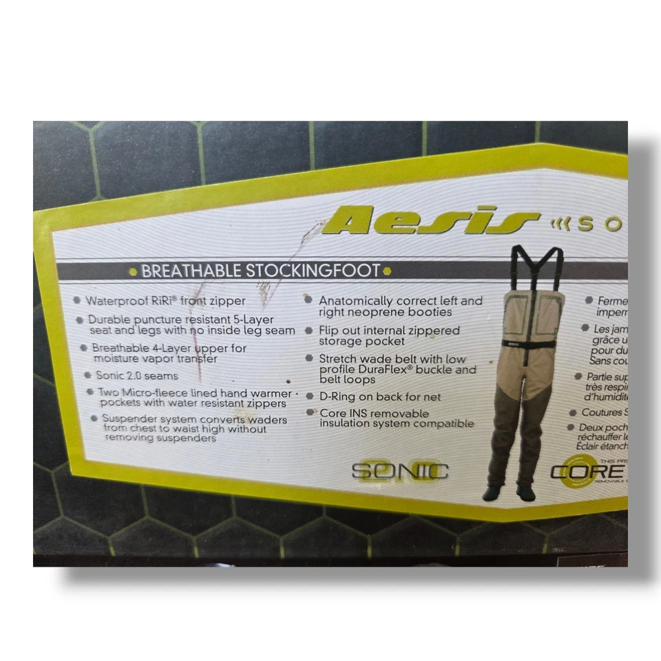 BRAND NEW Hodgman Aesis Sonic XL Breathable Stockingfoot waders Tan Khaki - Image 3 of 4