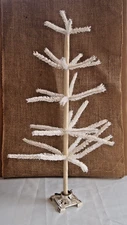 Dept. 56 Christmas Tree Faux Feather Tree White 22" with stand