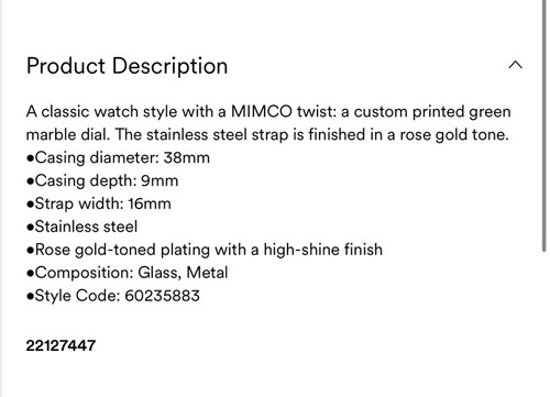 MIMCO RARE πππ Modernist ROSE GOLD WRIST WATCH Timepeace + Dust Bag - Picture 23 of 24