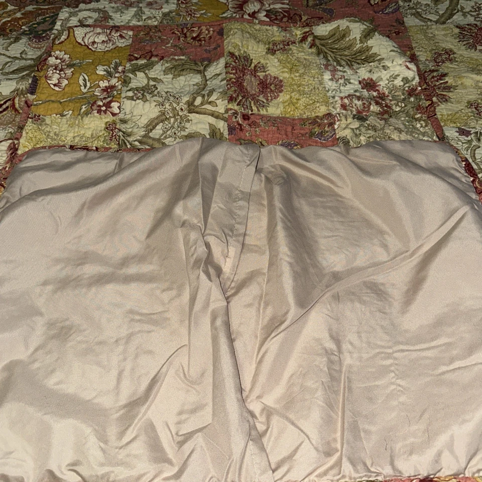 Juego de cama edredón completo vintage PEM America 2 fundas y falda de cama estampado floral Foto 4 de 4