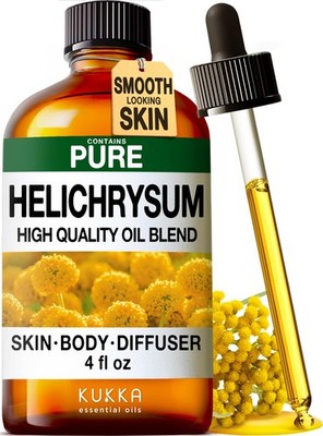 KUKKA Helichrysum Essential Oils  4 Fl Oz  for Hair, Skin, Diffuser, Aromathe...