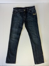 Coogi Girls Size 10 Embroidered Logo Jeans Dark Wash Denim Youth Skinny