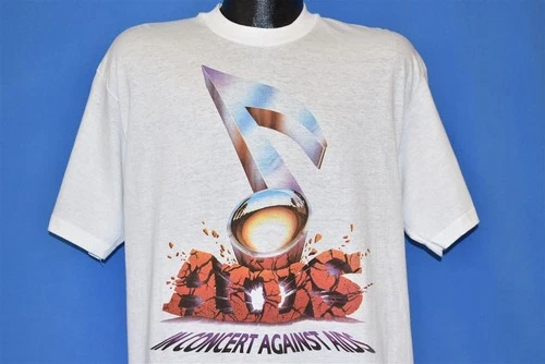 80s IN CONCERT AGAINST AIDS GRATEFUL DEAD HUEY LEWIS OAK 1980s vintage concert t-shirt, vintage, size XL, single stitch, B+ condition