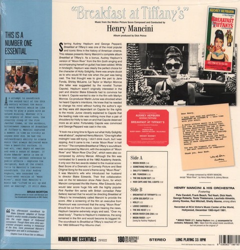 Henry Mancini Breakfast At Tiffany's LP vinyl Europe Number One Essentials 2025 - Picture 2 of 2