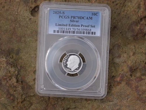 2025-S Silver Proof Roosevelt Dime Limited Edition Proof Set  PCGS PR70DCAM