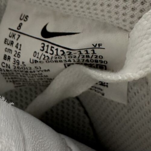 Nike Air Force 1 Low '07 Triple White 315122-111 Men's Size 8 Women’s 9.5 - Picture 7 of 9