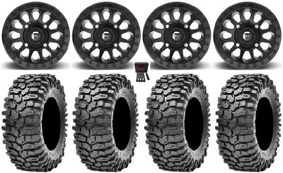 Fuel Vector MB 14'' Wheels 32'' Roxxzilla 396 Tires Can-Am Maverick X3