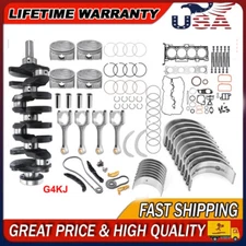 Engine Rebuild Overhaul Kit- Crankshaft&Piston&Timing Fit Hyundai Kia 2.4L G4KJ
