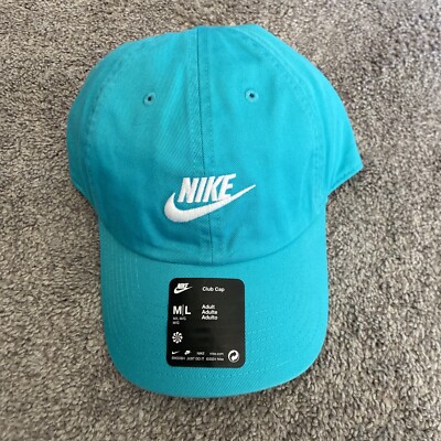 NWT Nike Club Cap Unstructured Futura M/L Strap Turquoise Teal FB5368-345