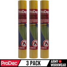 3 x Prodec Carpet Floor Protector Self Adhesive Film Protection Paint Decorating