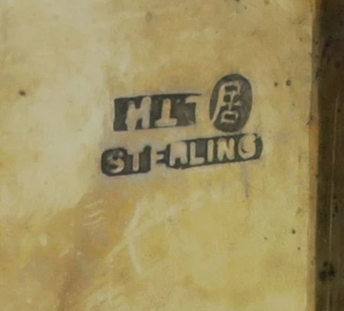 1900 China China Yu Chang Shanghai plata maciza estuche caja con sello Foto 2 de 4