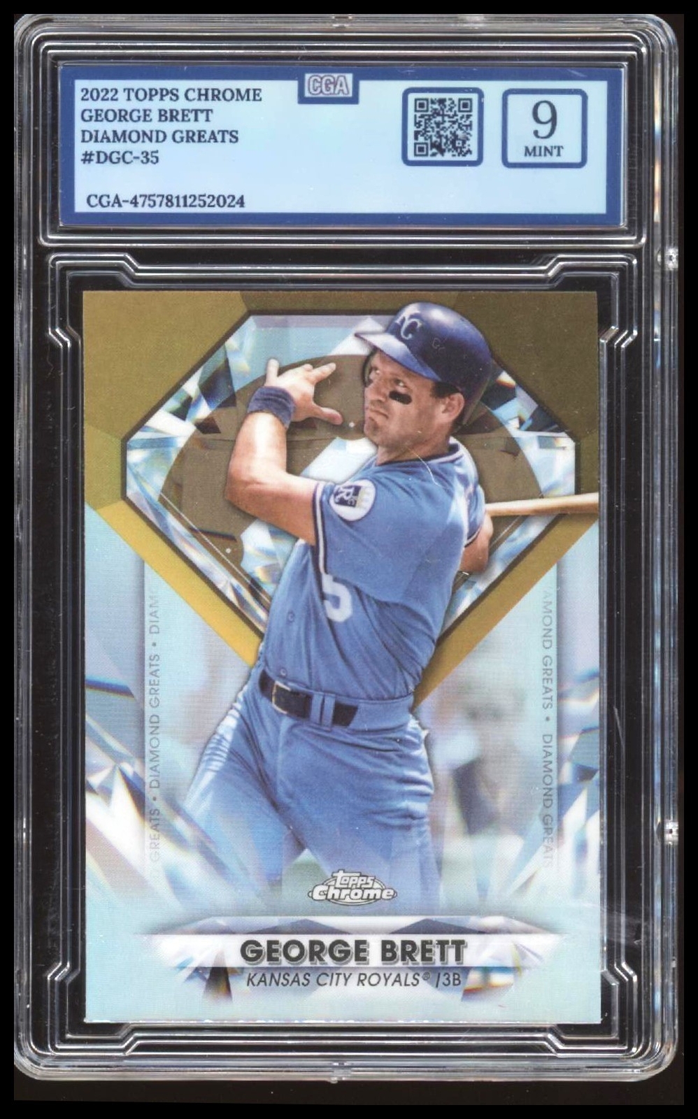 2022 Topps Chrome Update Series - Diamond Greats Chrome George Brett # ...