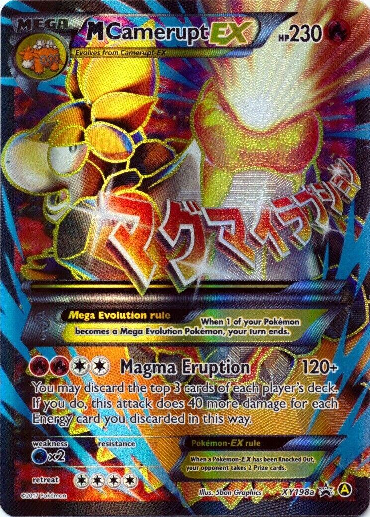 Pokémon TCG M Camerupt EX Black Star Promo XY198a Holo Full Art LP/NM