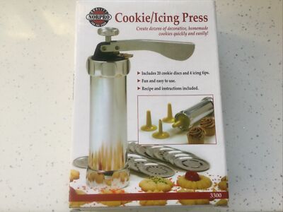 norpro Keks-/Eisurspresse inkl. 20 Keksscheiben & 4 Zuckergussspitzen 