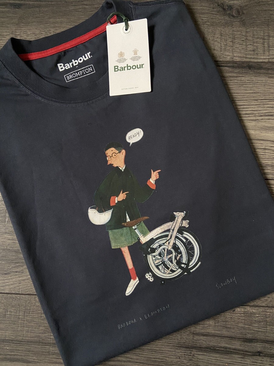 BARBOUR x BROMPTON SLOWBOY READY T SHIRT SIZE XL for sale BARBOUR x BROMPTON SLOWBOY READY T SHIRT SIZE XL for sale