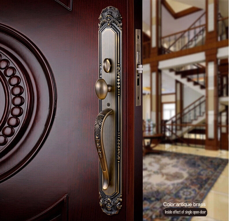 New Gove European style Villa Luxurious Exterior Entry Door Handle Lock set - Image 3 of 4