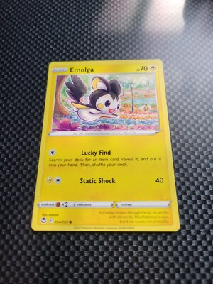 Pokémon TCG Emolga Silver Tempest 054/195 Regular Common Card NM 2022