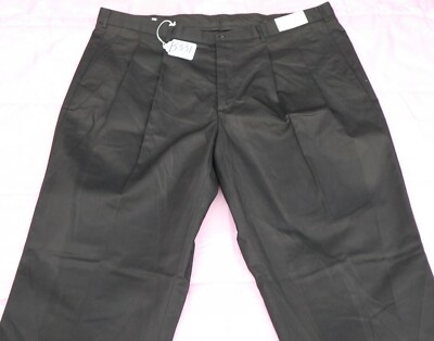 HENRY SEGAL BLACK Pants For MEN SIZE  - W46 X L36- UN-HEMMED. TAG NO. B331
