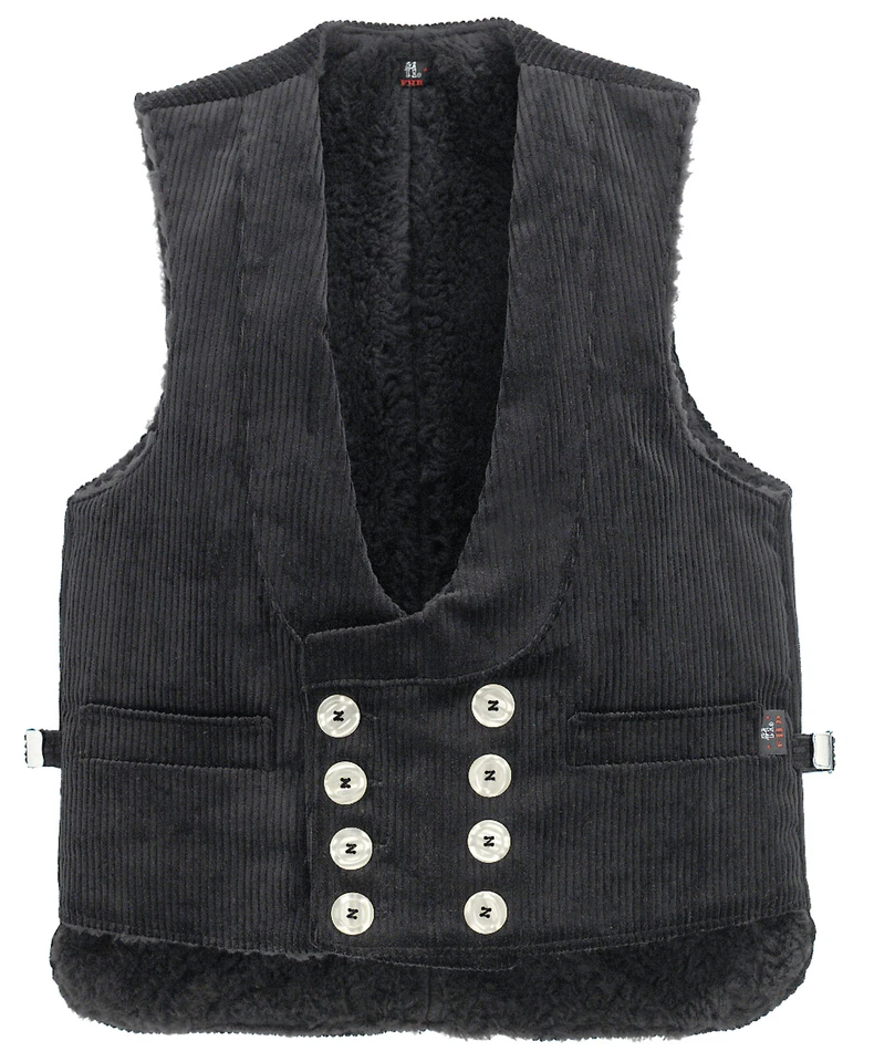 FHB Zunftweste THOMAS Trenkercord mit Nierenschutz Zunft-Weste 20 schwarz 50036 - Bild 1 von 1