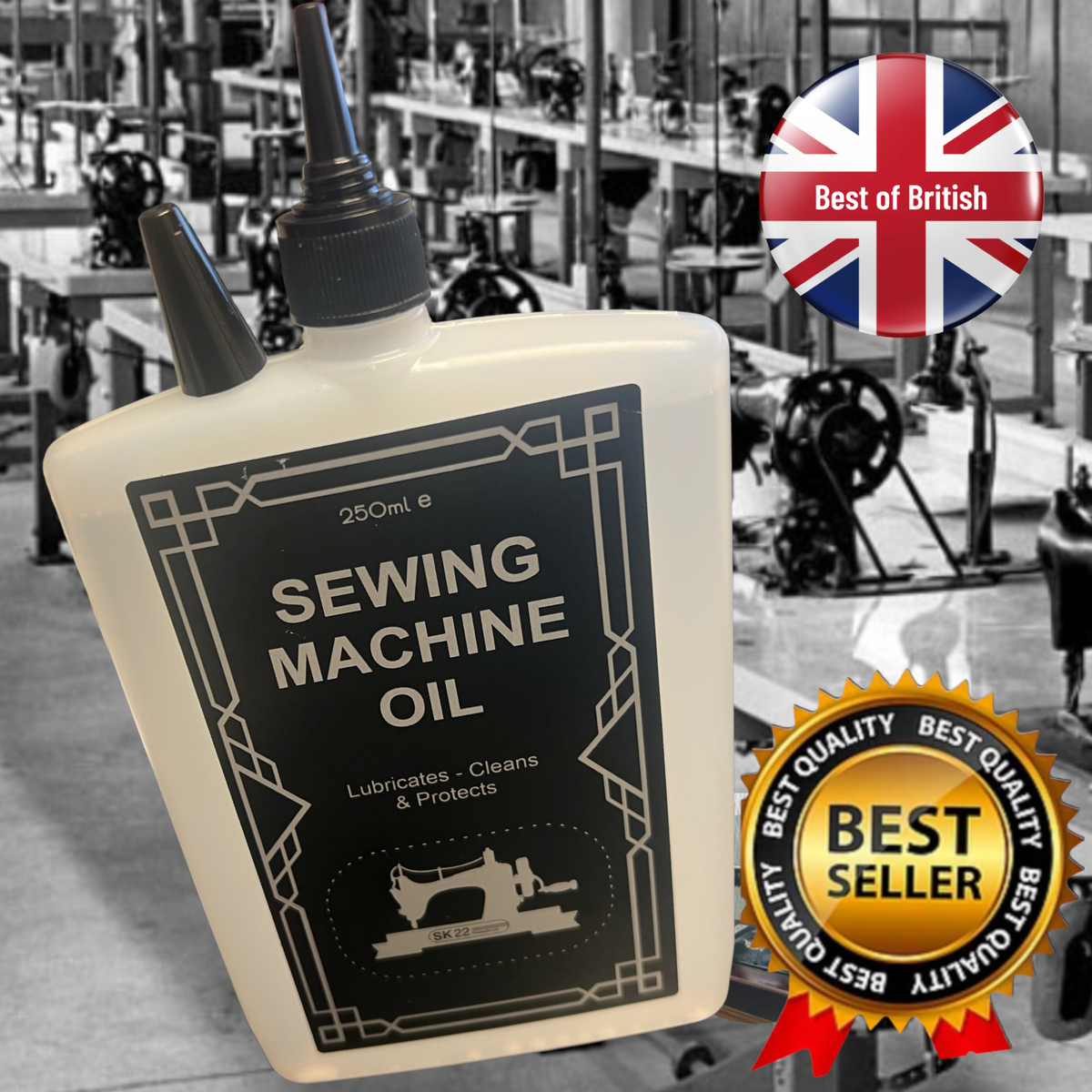 Sewing Machine Oil Lubricant Professional Quality Dropper 1 x Bottles 250ml Sewing Machine Oil Lubricant Professional Quality Dropper 1 x Bottles 250ml