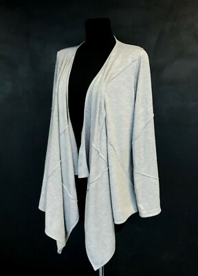 LIGHT GREY SPRING/SUMMER FANCY OVERSIZE CARDIGAN. SIZE M-XL