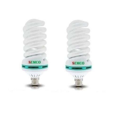 2 x SEMCO 40W Watt B22 Spiral Bayonet Cap ENERGY SAVING Light Bulb 160V-250V - Picture 1 of 1