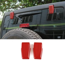 Tailgate Rear Window Liftgate Hinge Cover For Jeep Wrangler JK Red Carbon Fiber