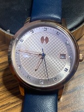 Watch Station "NEW” WSI2006, Women' Rose Gold Watch,  Blue Strap, New Battery.