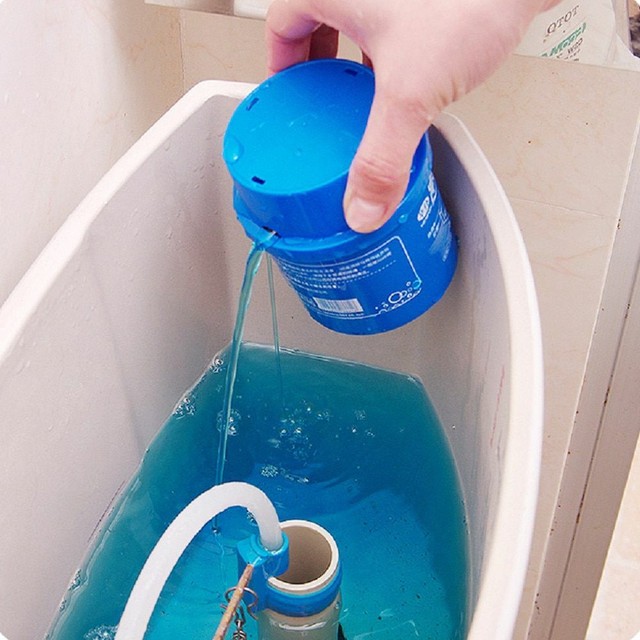 Flush Toilet Cleaner Fragrant Ball Stain Remover Blue Tablet Tank