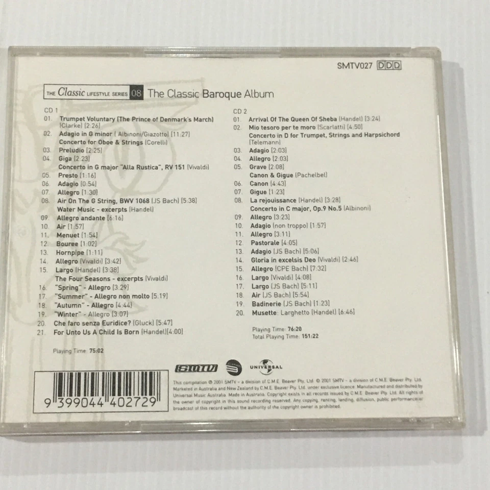 The Classic Baroque Album - The Classic Lifestyle Series Vol 08 - Image 3 of 4