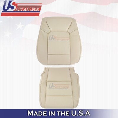 2009-2011 Fits Honda Pilot Driver Bottom & Top Genuine Leather Seat Cover Tan