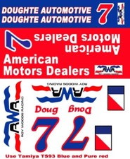 7 Doug Doughte AMC Javelin 19971-72 Trans Am 1/64th HO Scale Slot Car Decals