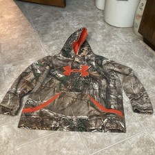 Under Armour Fleece Hoodie Sweatshirt Youth XL Realtree Camouflage Big Logo