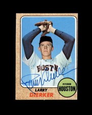 Larry Dierker Signed Original 1968 Topps Houston Astros Autograph