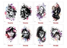 8 X Męskie tymczasowe wodoodporne tatuaże naklejki na ramię ciała US