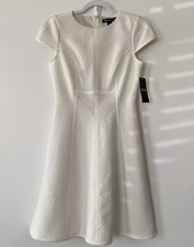 American Living Dress Cap Sleeve White Midi Women Sz 2 NEW NWT $79 Msrp