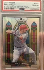 2021 Panini Prizm #SG-1 Mike Trout Stained Glass Silver Prizm PSA 10