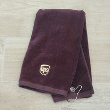 Vintage UPS United Parcel Service Brown Terry Golf Bag Sports Towel 23X 15
