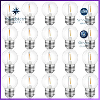 E27 LED GlüHbirne 1W Warmweiß 2700K Klar 20Er Pack FüR Lichterkette