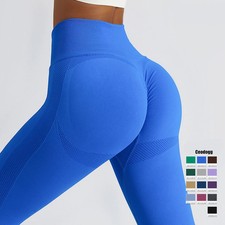 Women Seamless Yoga Pants High Waist Scrunch Fitness Leggings Gym Workout