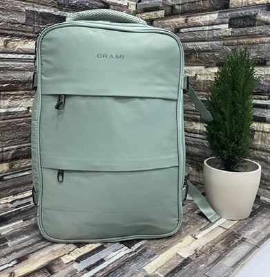 Handgepäck Rucksack 45x30x20 USB Laptop Reise OR&MI Grün