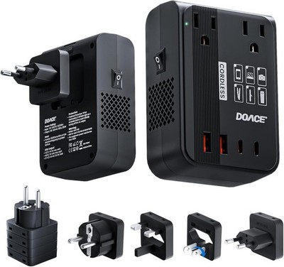 Travel Voltage Converter 350W US to Europe 220V to 110V - 4 USB Ports