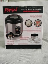New NIB Parini 6 Cup Rice Cooker 1.5L Non-Stick Electric Black