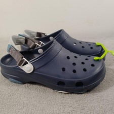 Crocs All Terrain Clog Shoes Mens Size 11 Navy Slip On Comfort Sandals
